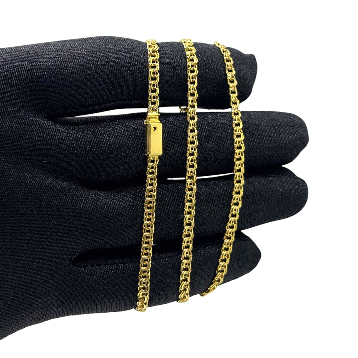 Cadena Eslabón Chino 3.5mm en Oro 10k Sólido