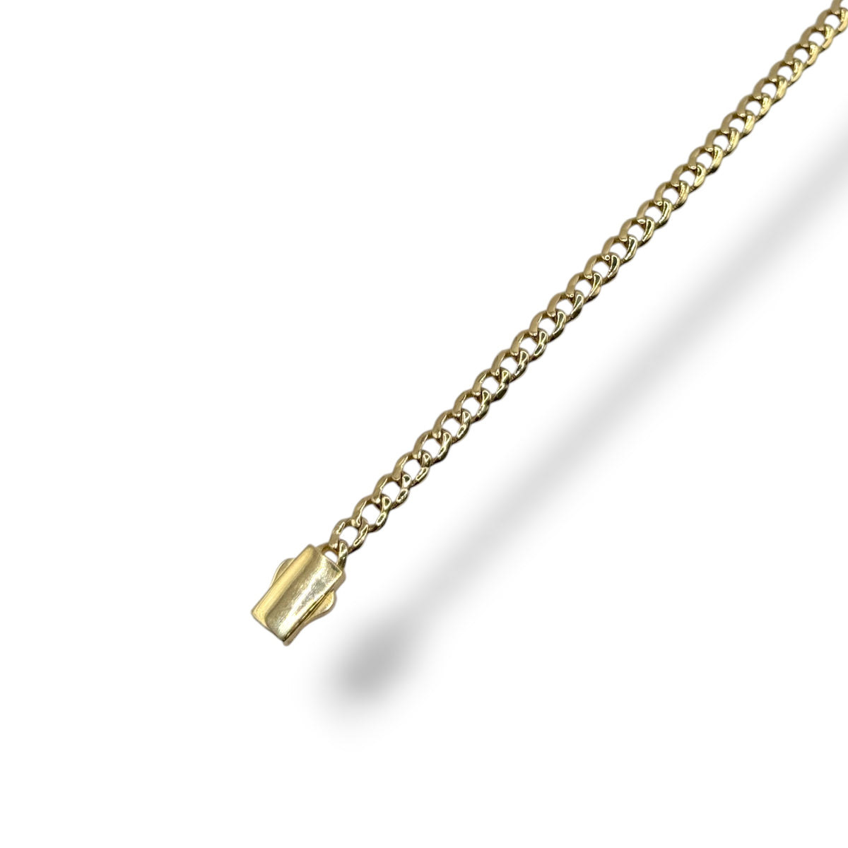 Pulso Barbado Italiano 21cm en Oro 10k