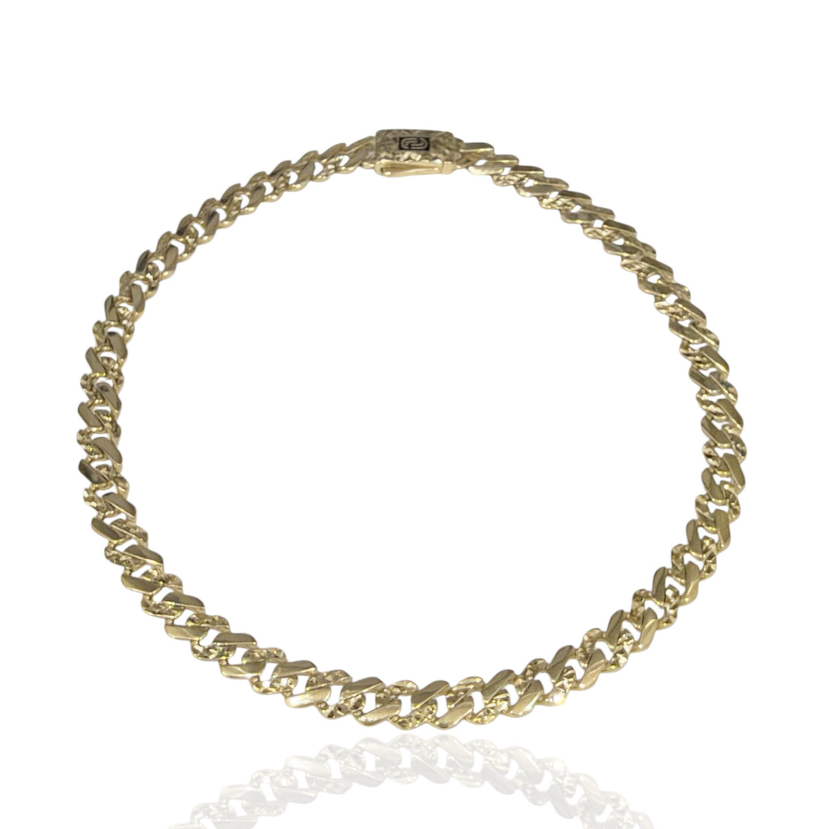Pulso Deluxe Segrinado de 4mm en Oro 10k