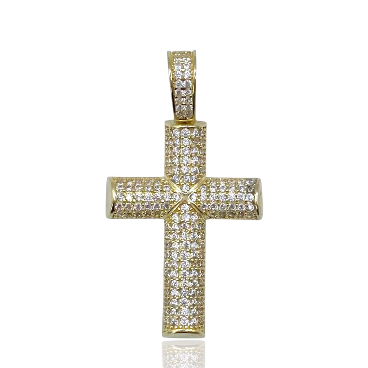 Cruz Pavé Mini Oro 10k