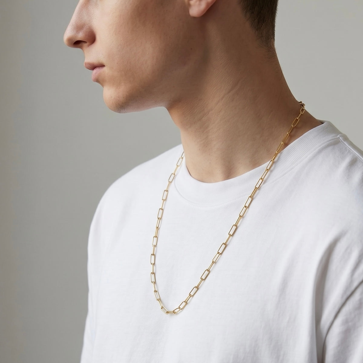 Cadena Clip Mediana Oro 10K Italiana