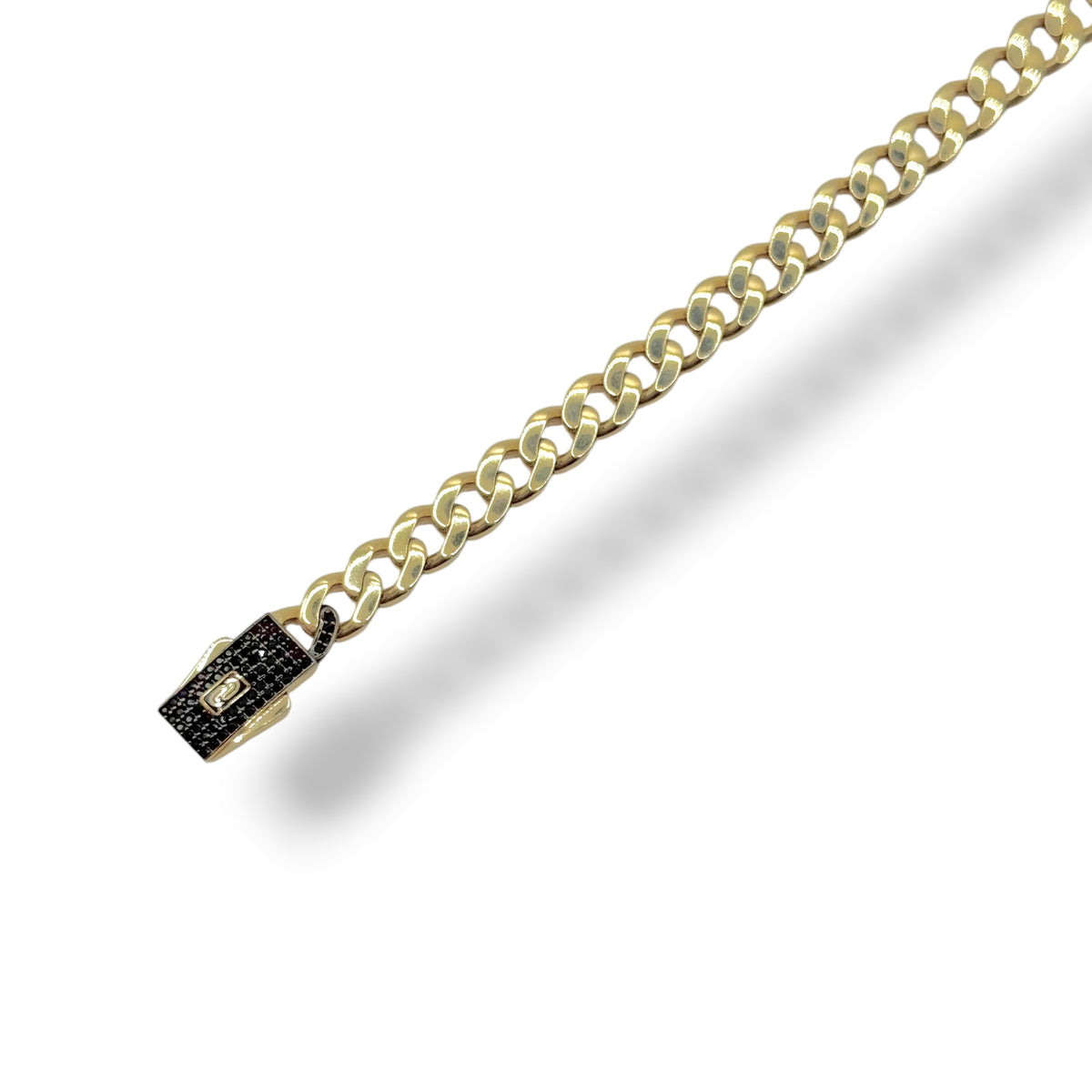 Pulso Cuban Black Elite Oro 10K