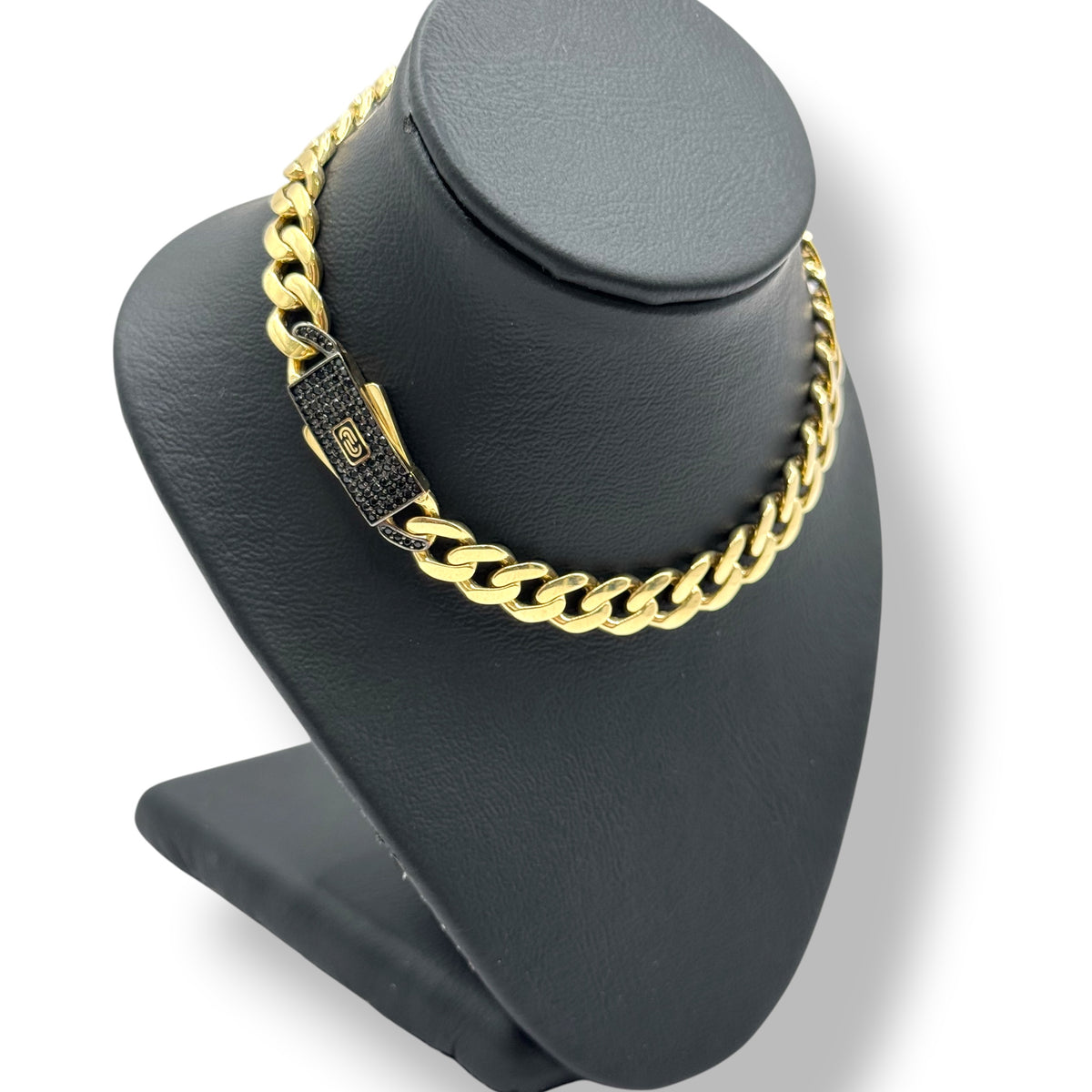Pulso Cuban Black Elite Oro 10K