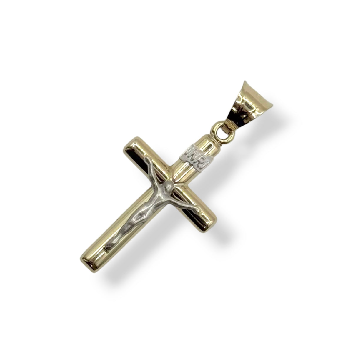 Cruz Cristo Pavé Royale en Oro 10K