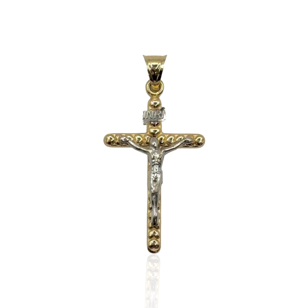 Cruz Tallada Imperial INRI en Oro 10K