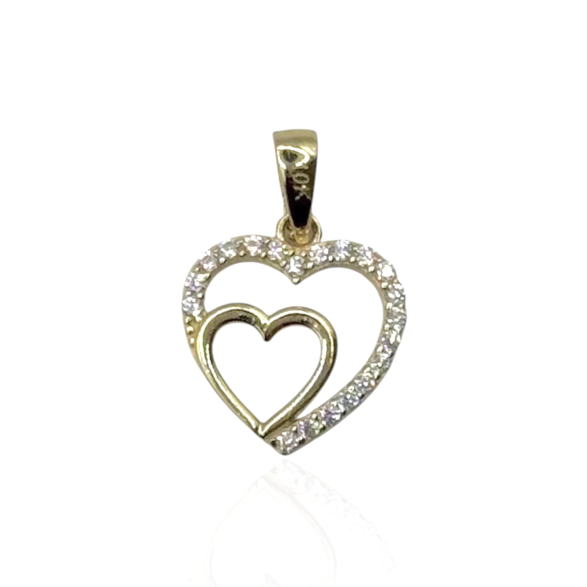 Corazón Eternal Pavé en Oro 10K