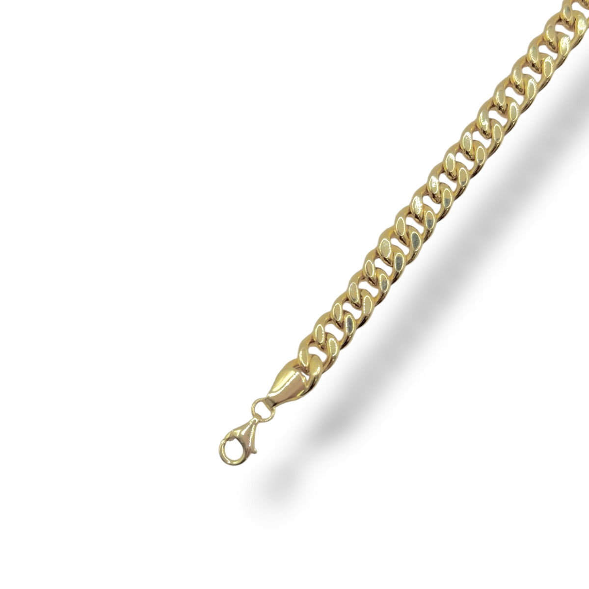 Pulso Cubano Premium en Oro 10k 19cm