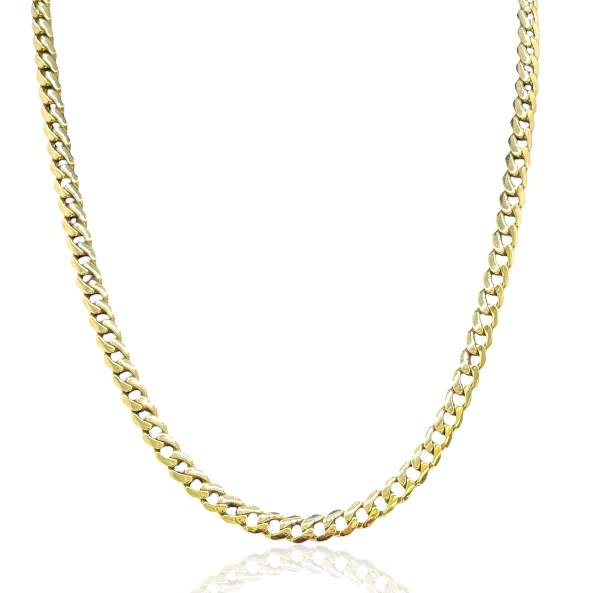 Cadena Barbada Italiana 7 mm en Oro 10k
