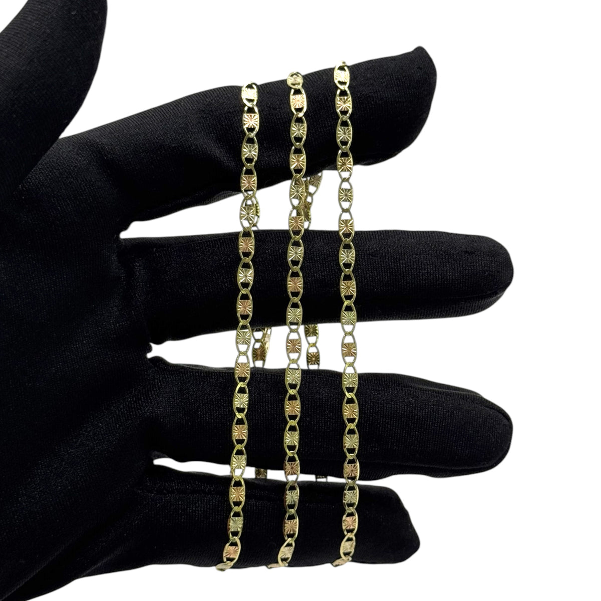 Ancla martillada 3 mm en Oro 10k