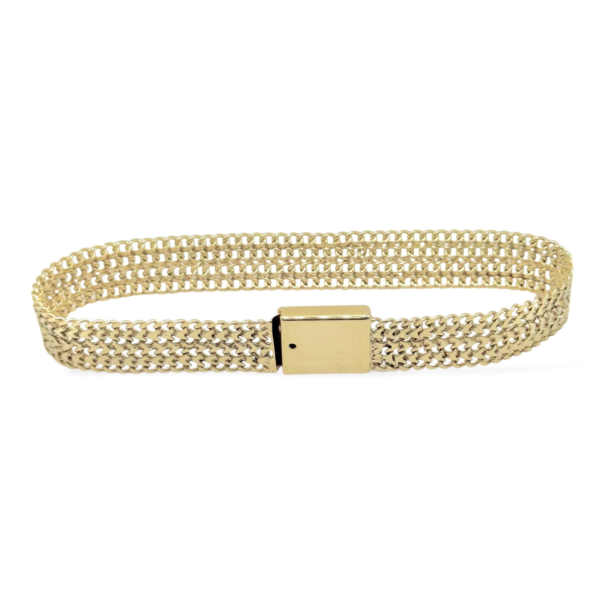 Pulsera Petatillo 21.5cm en Oro 10k