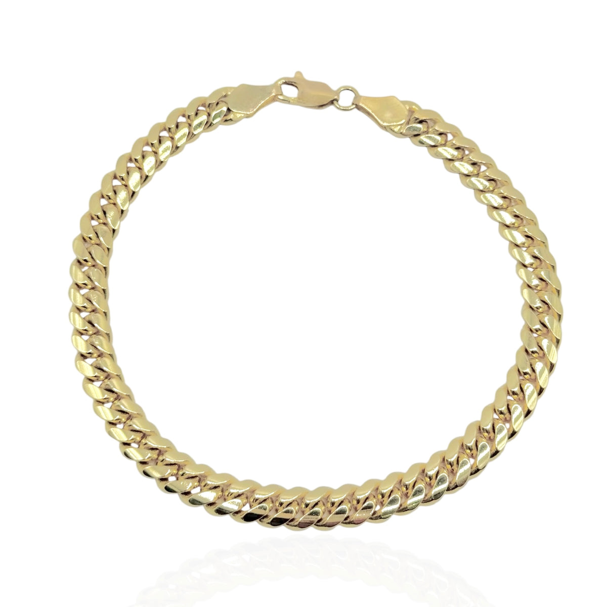 Pulsera Cubana 22cm en Oro 10k