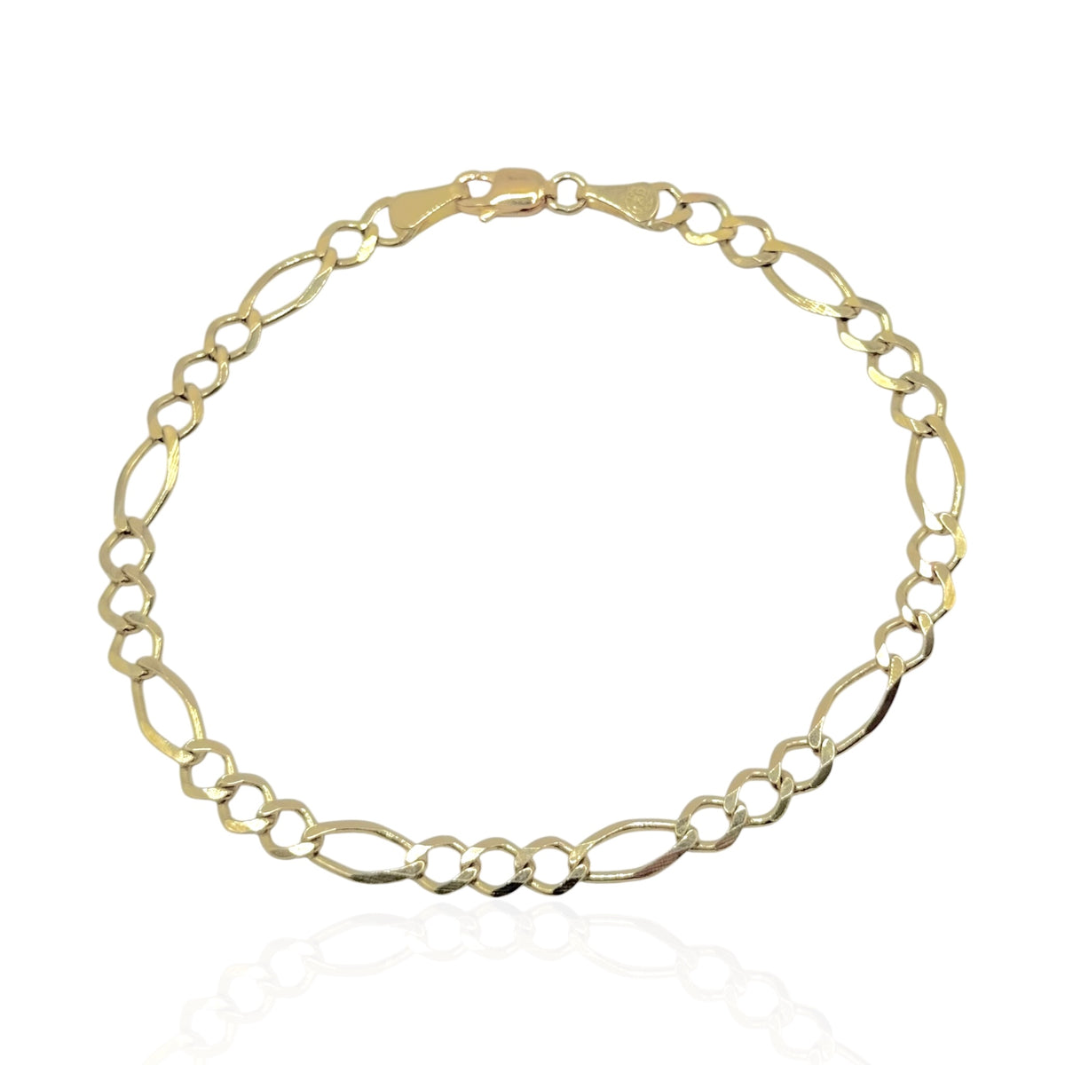 Pulsera 3 y 1 Abierto M 21.5cm en Oro 10k