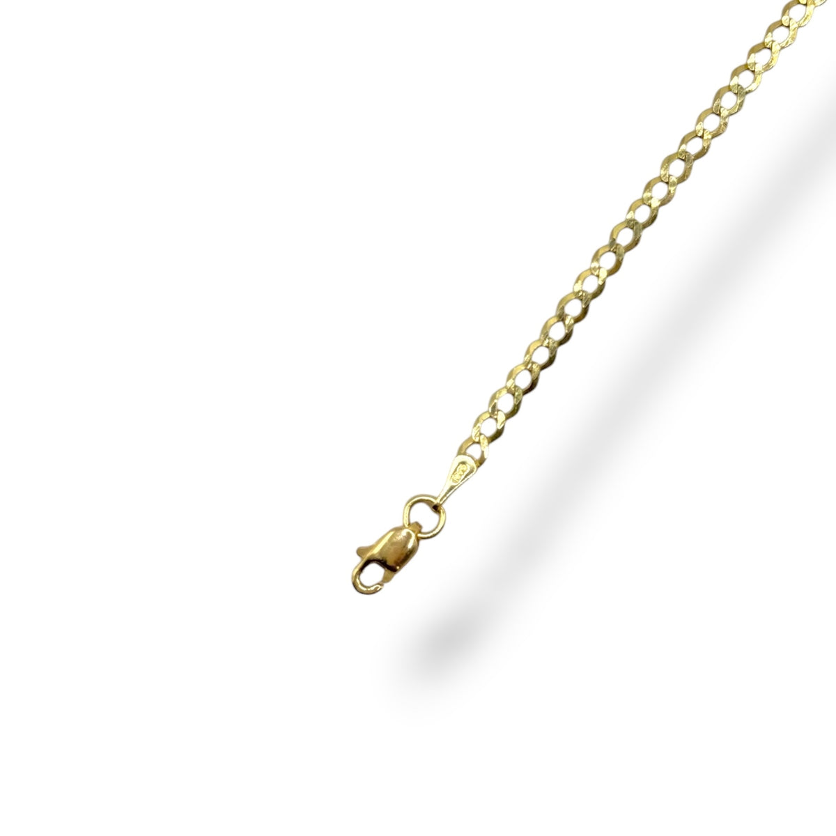 Pulsera Barbado de 18cm en 3mm Oro 10k