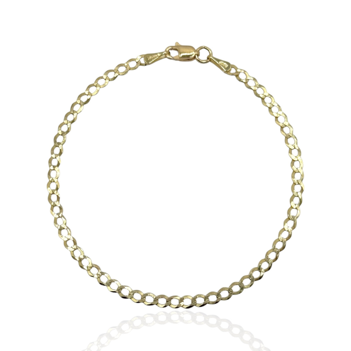 Pulsera Barbado de 18cm en 3mm Oro 10k