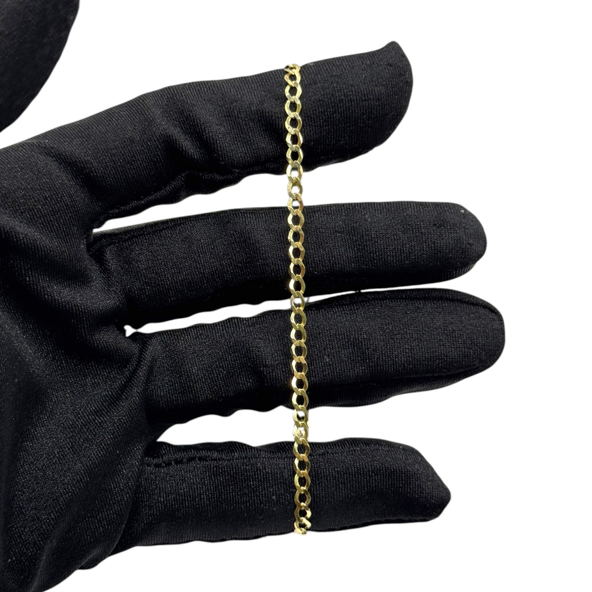 Pulsera Barbado de 18cm en 3mm Oro 10k