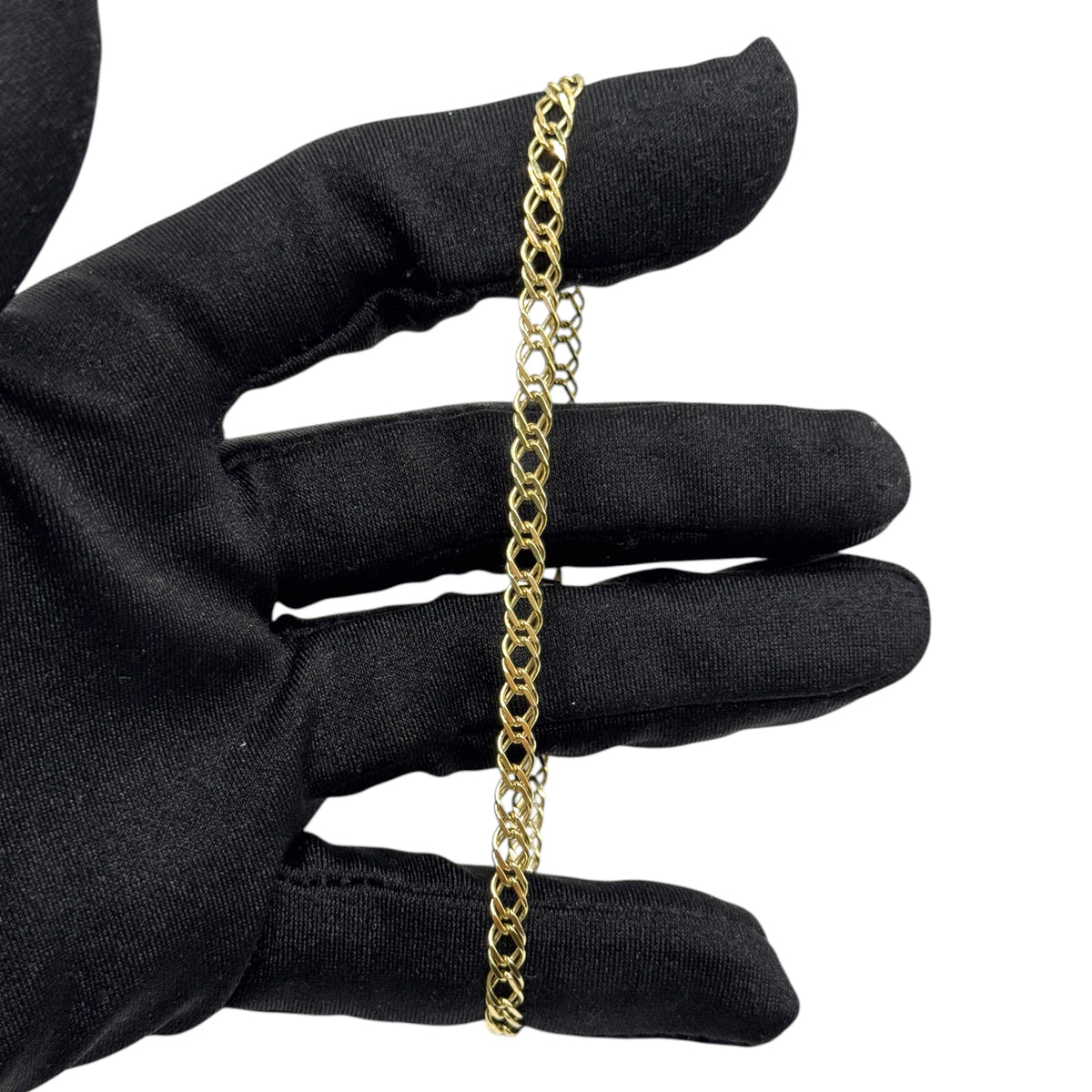 Pulsera Doble Rombo en Oro 10k