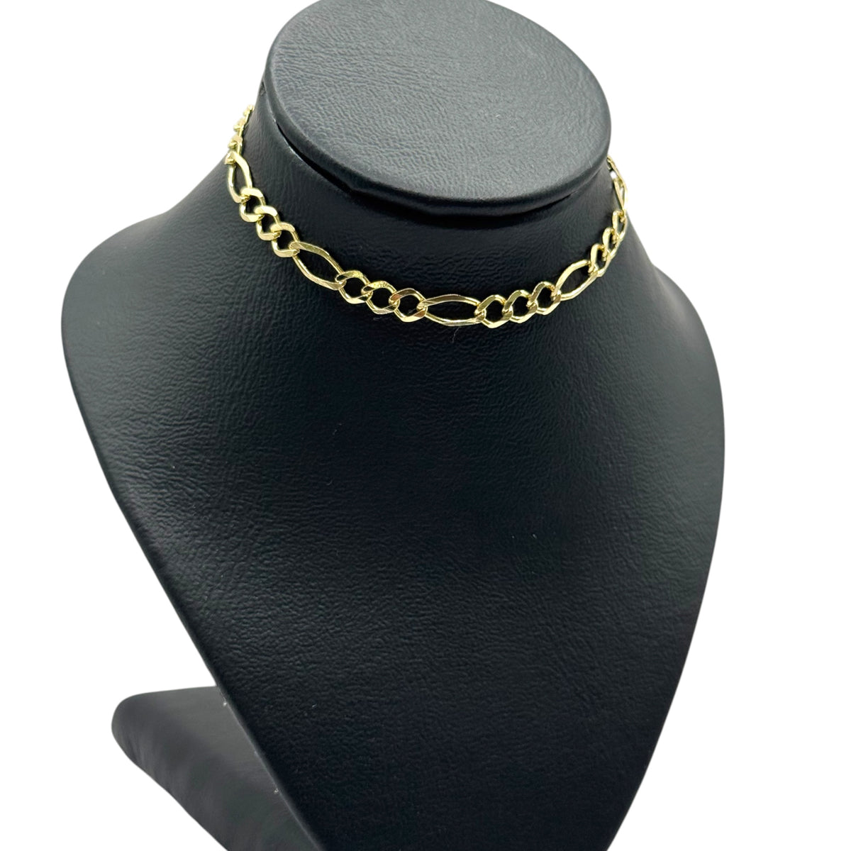 Pulsera 3 y 1 Abierto 4mm Corto en Oro 10k