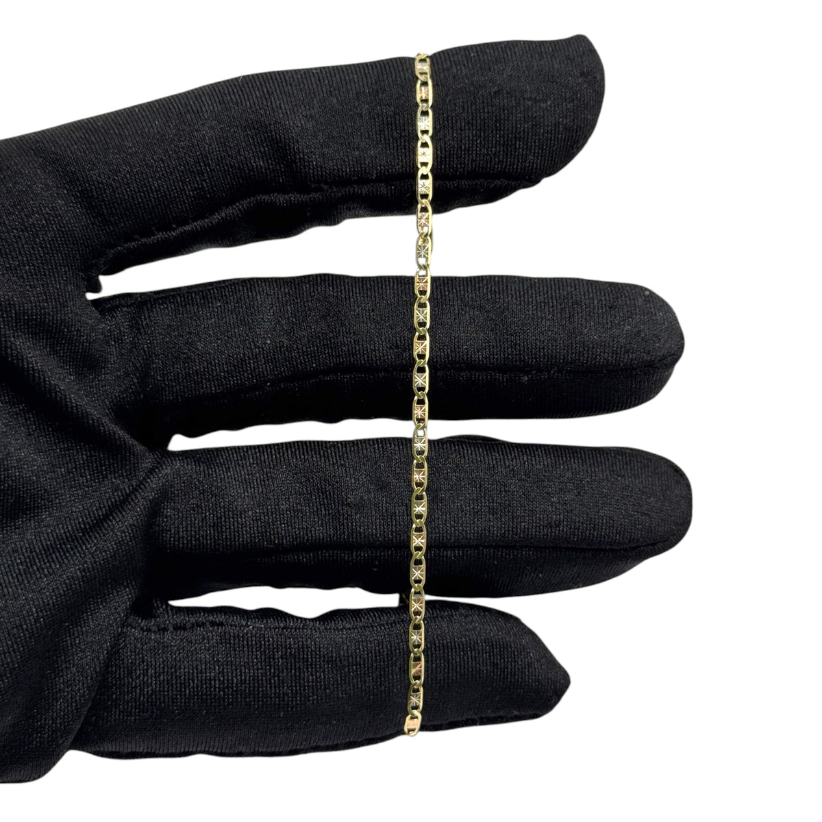 Pulsera Ancla Martillada en Oro 10k