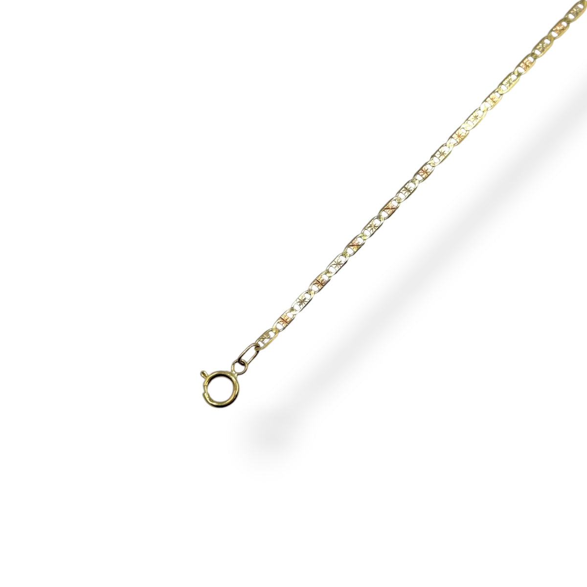 Pulsera Ancla Martillada en Oro 10k