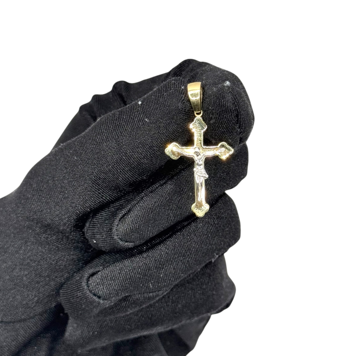 Cristo Tradicional Bicolor en Oro 10k