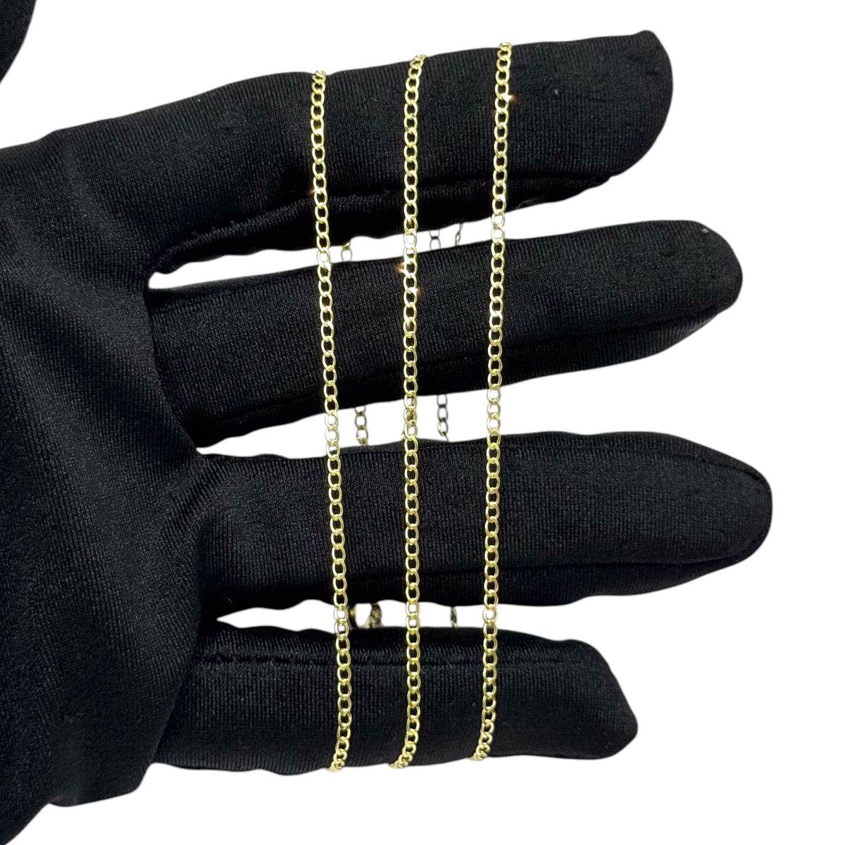 Cadena Sólida Barbada de 1.5mm en Oro 10k