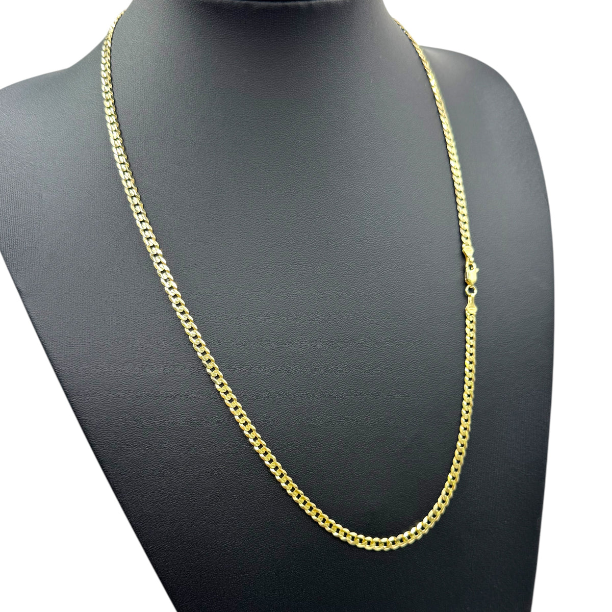 Cadena Sólida Barbada Cerrada de 4mm en Oro 10k