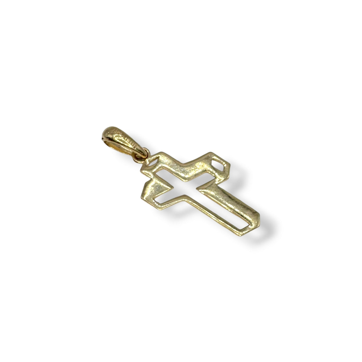 Cruz Calada Minimalista en Oro 10k