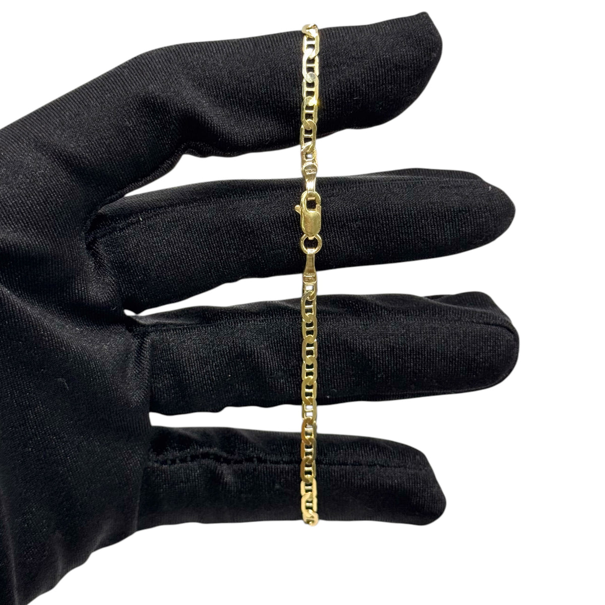Pulso Ancla 2.5mm Diamantado en Oro 10k