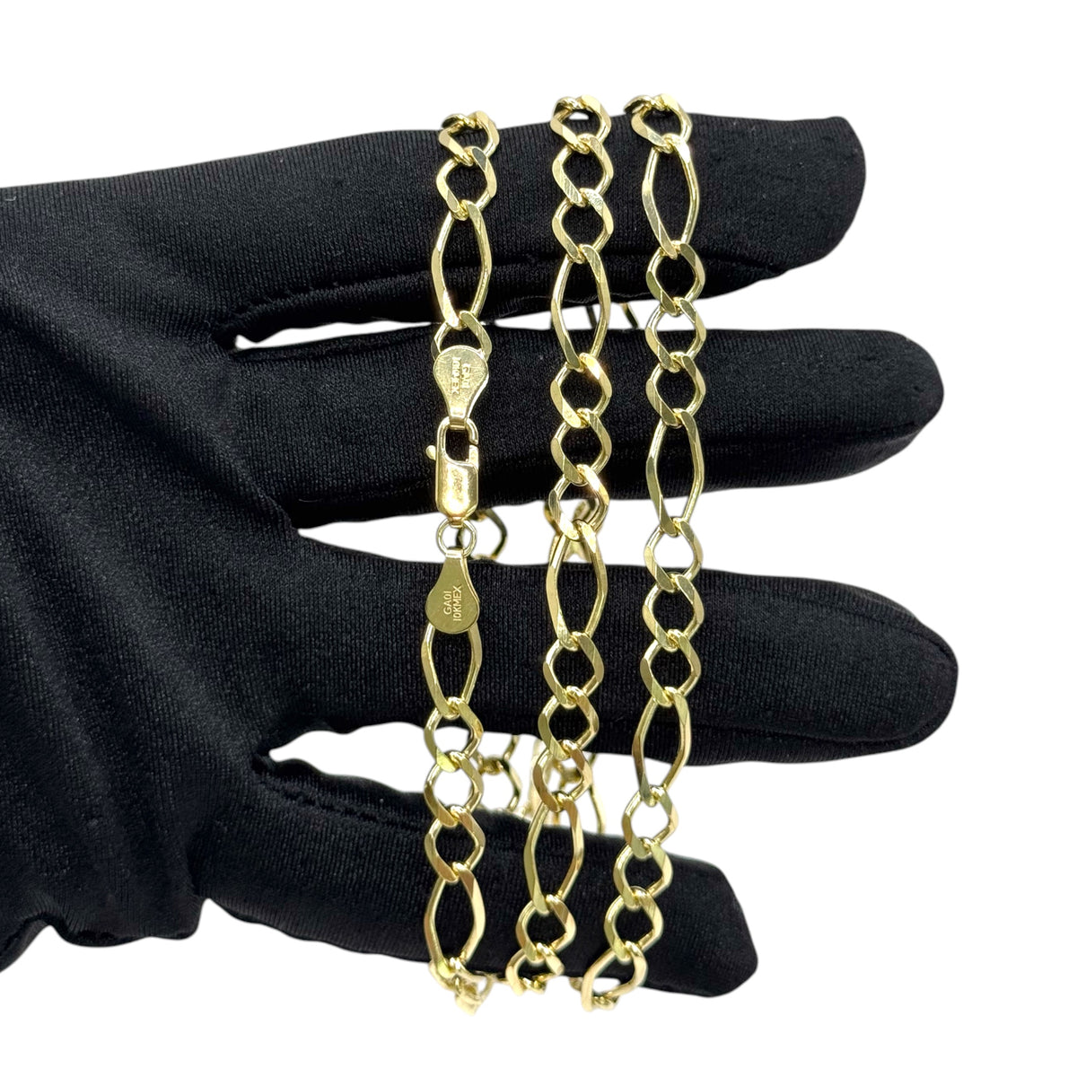 Cadena 3 y 1 Abierta de 6mm en Oro 10k