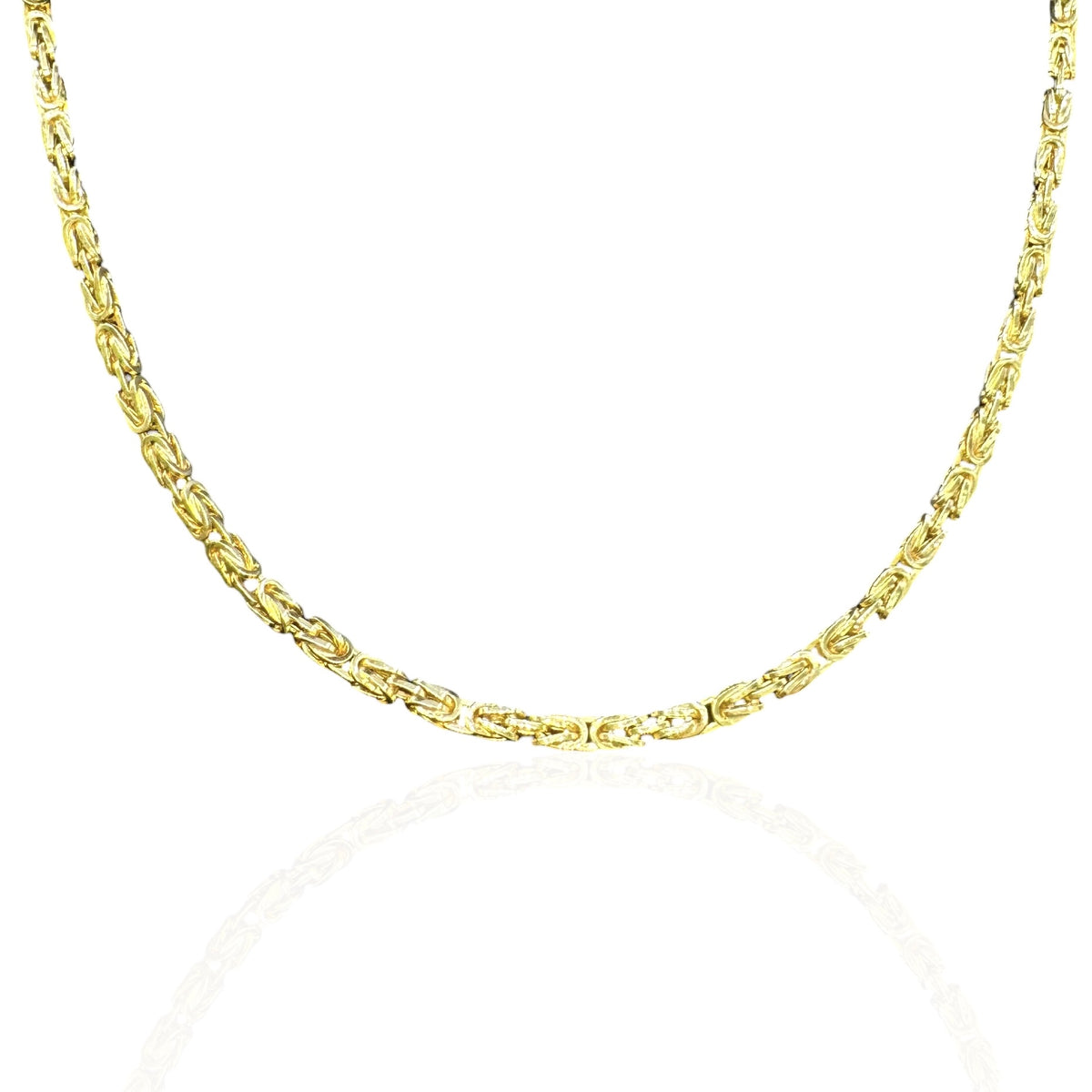 Cadena Bizantina Premium en Oro 10k