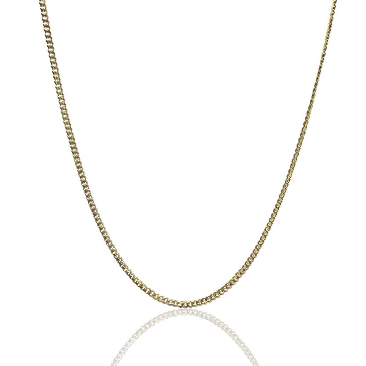 Cadena Cubana 2mm en Oro 10k