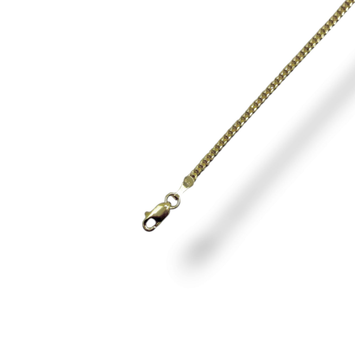 Cadena Cubana 2.5mm en Oro 10k