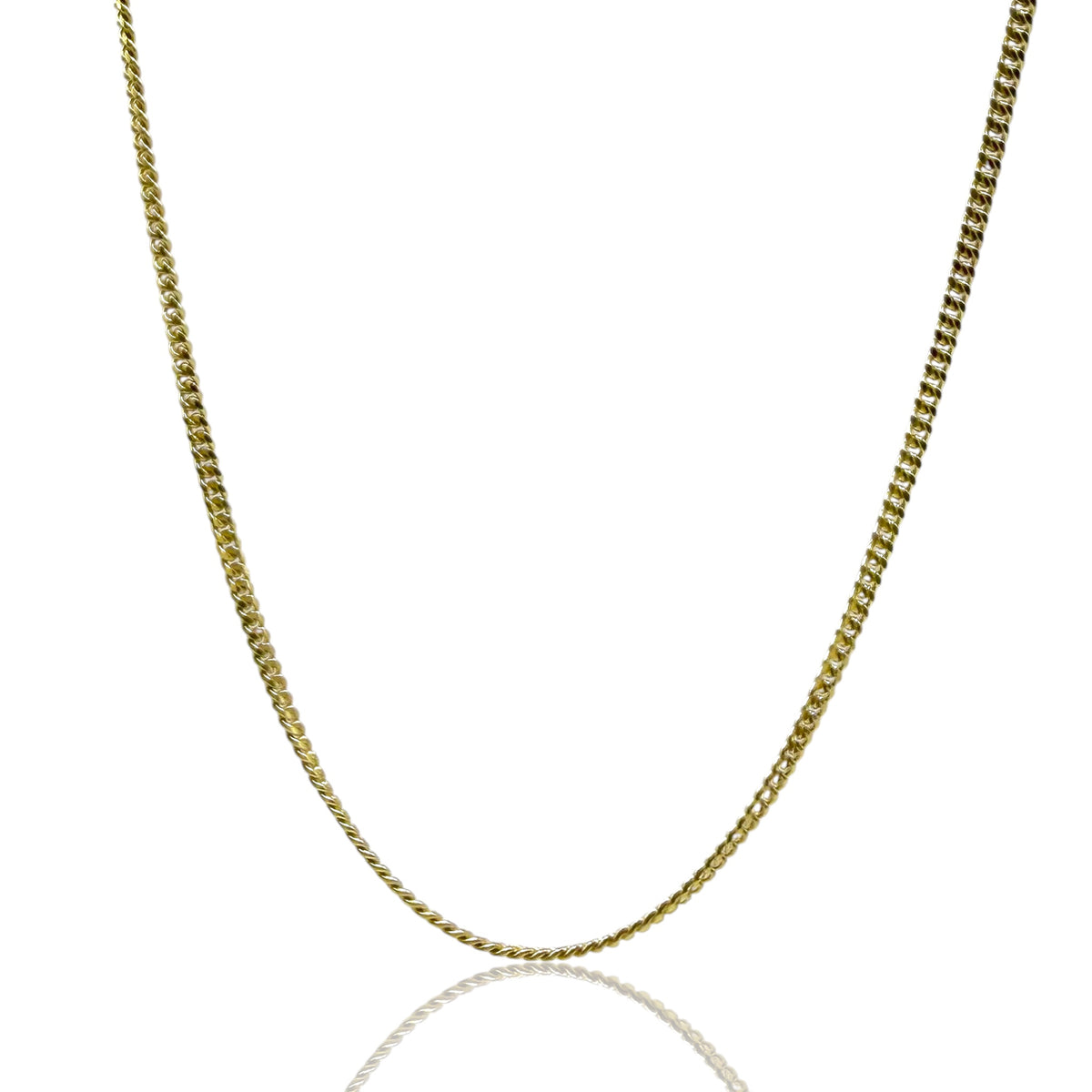 Cadena Cubana 2.5mm en Oro 10k