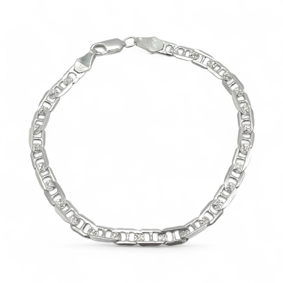 Pulsera Ancla Martillada Lisa