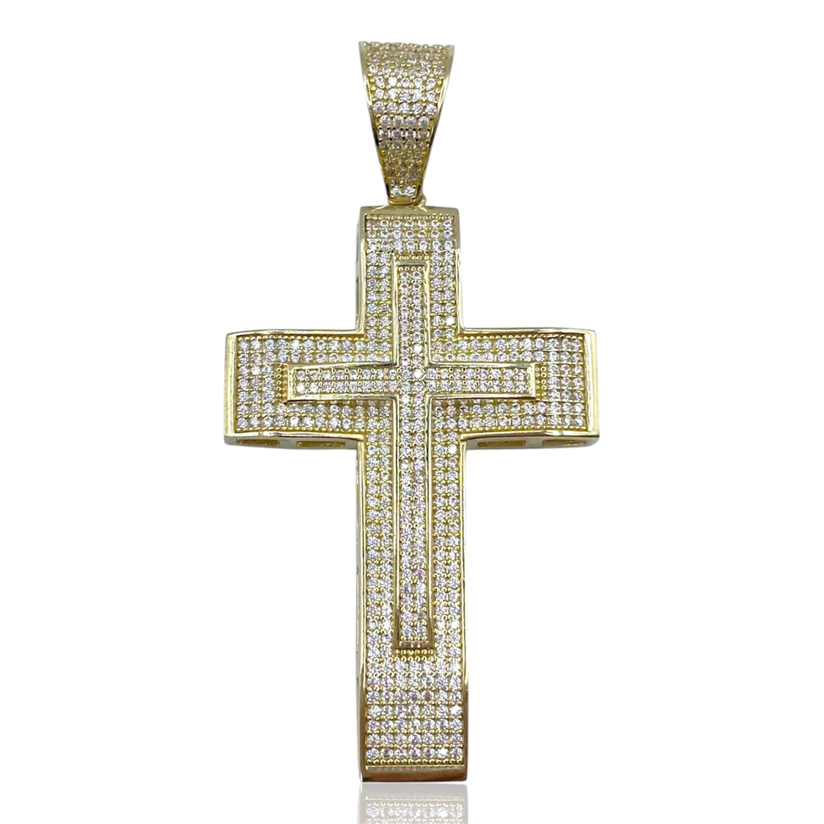 CRUZ MAGNA PAVÉ ORO 10K