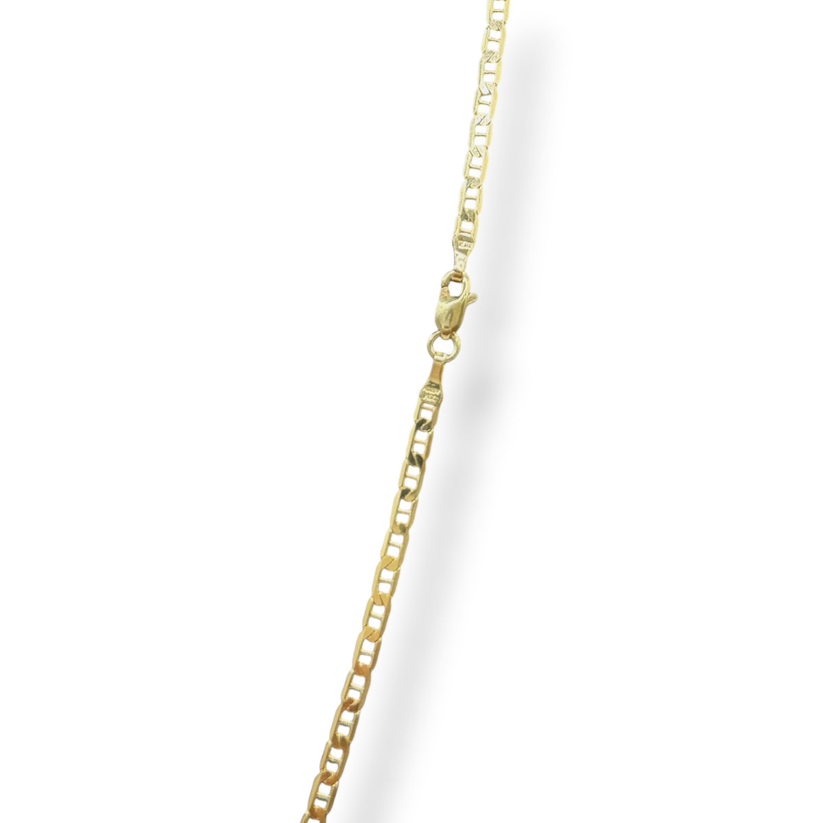 Cadena Ancla Martillada Lisa Oro 10K