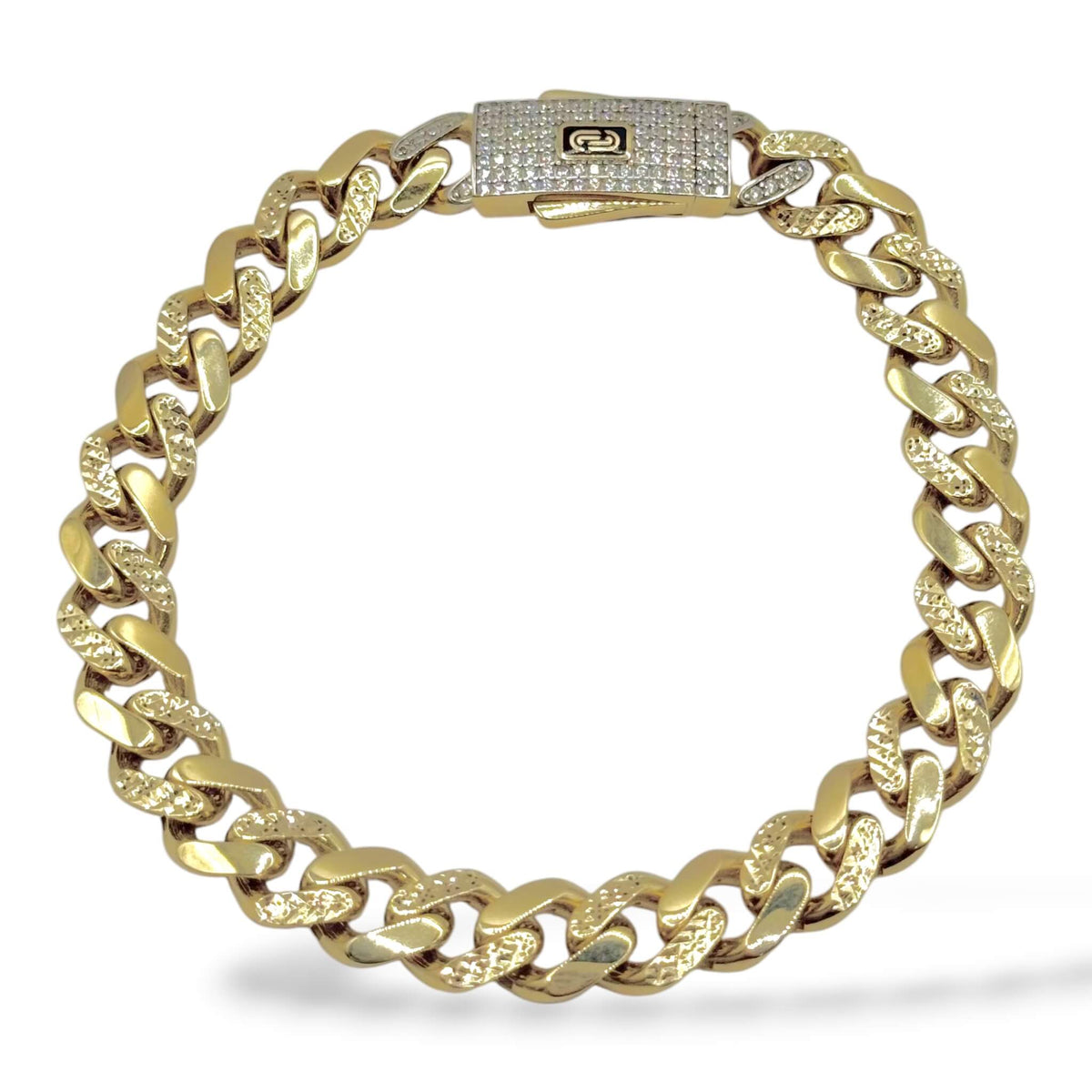 Pulso Cuban Ice Prestige Oro 10K