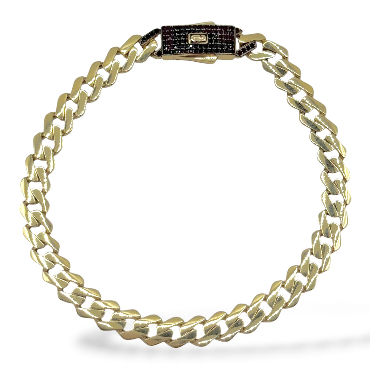 Pulso Cuban Black Prestige Oro 10K