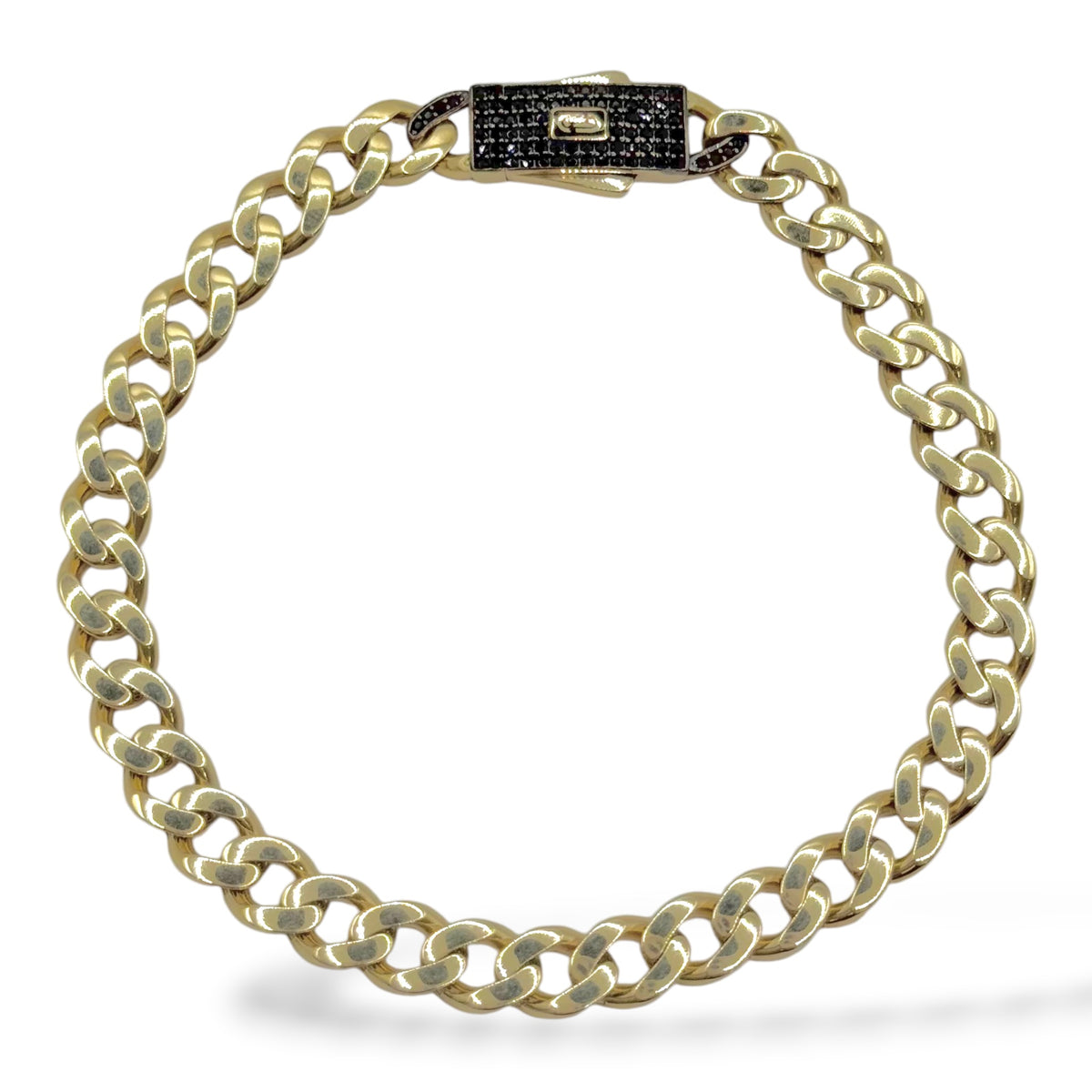 Pulso Cuban Black Elite Oro 10K