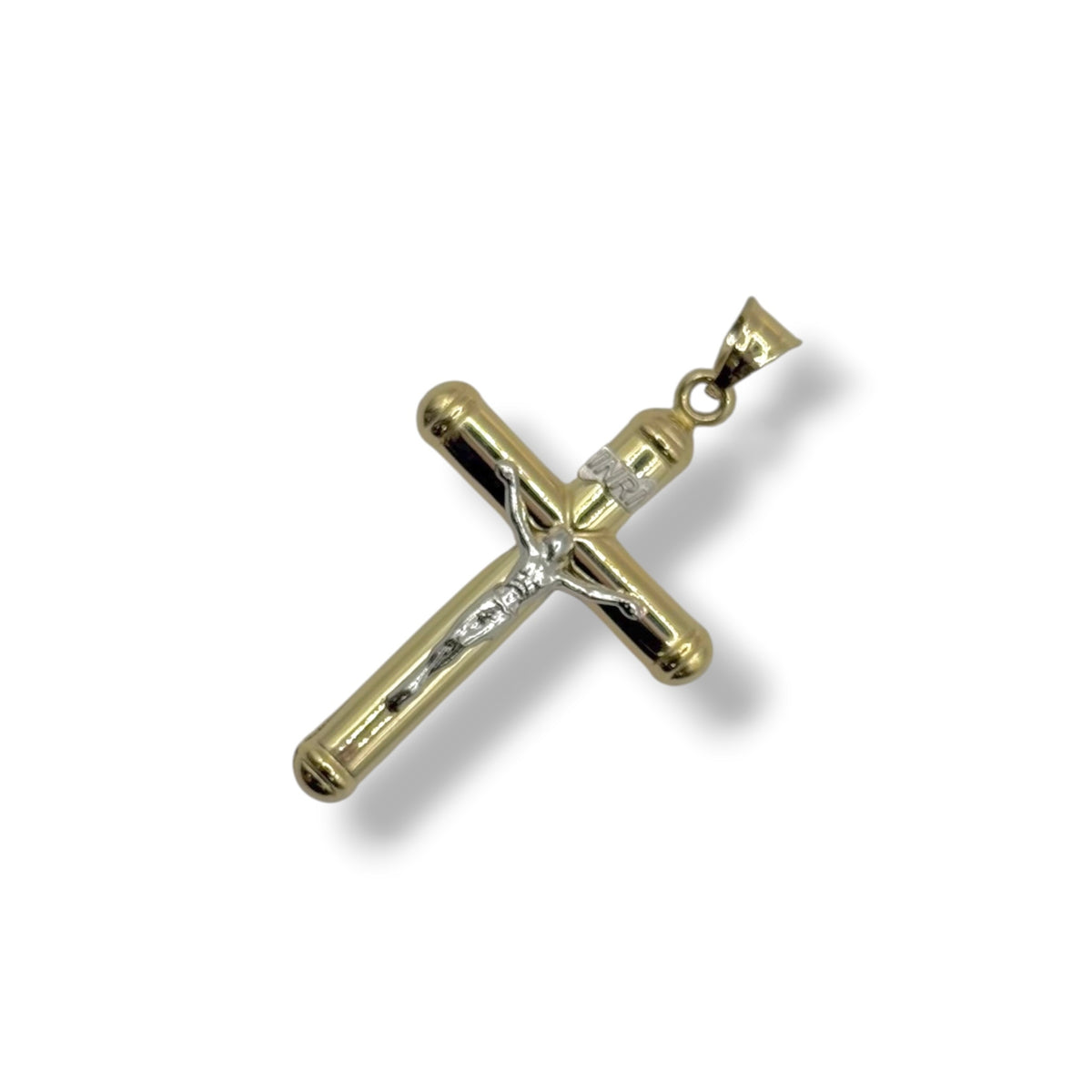 Cruz Sagrada Bicolor Imperial en Oro 10K
