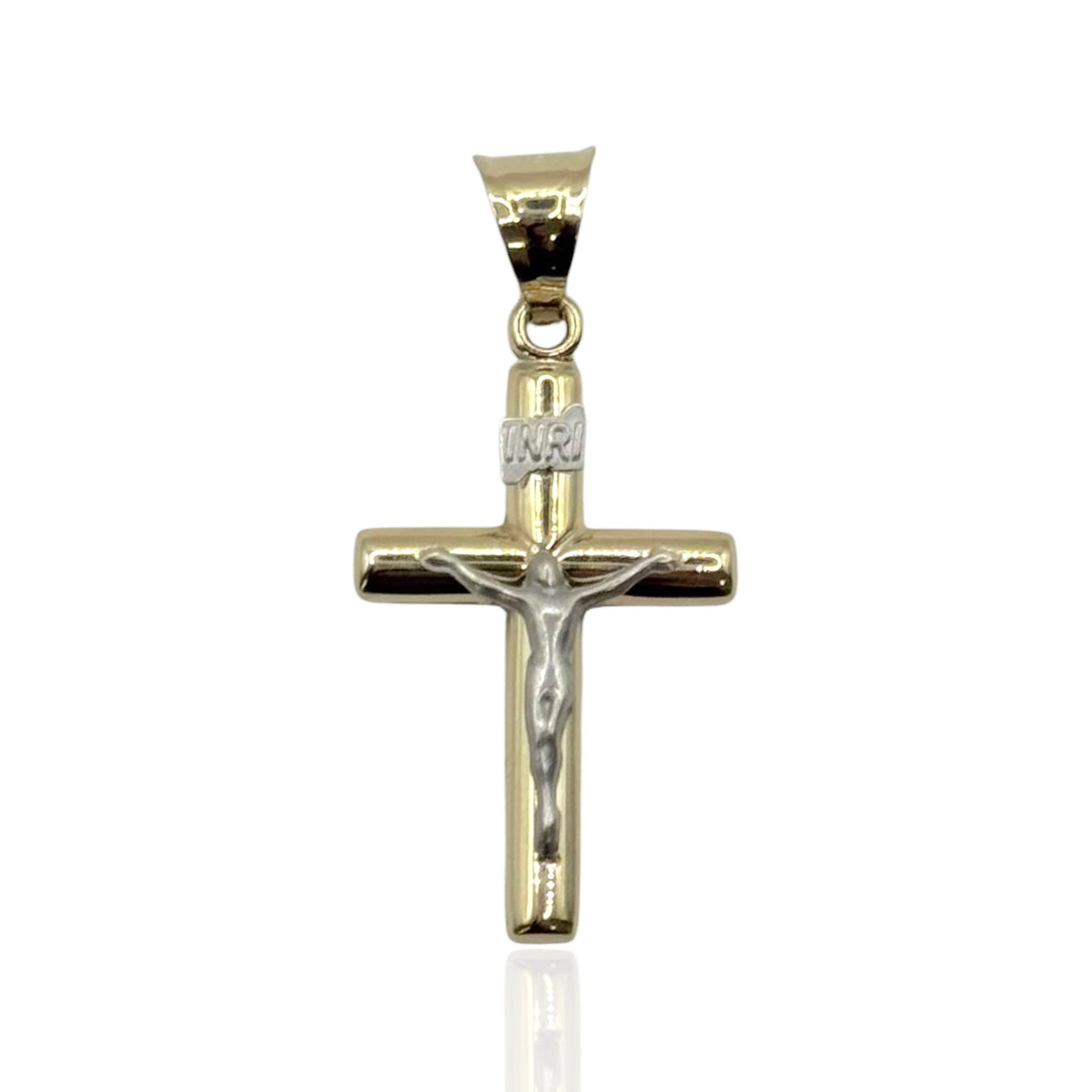 Cruz Cristo Pavé Royale en Oro 10K