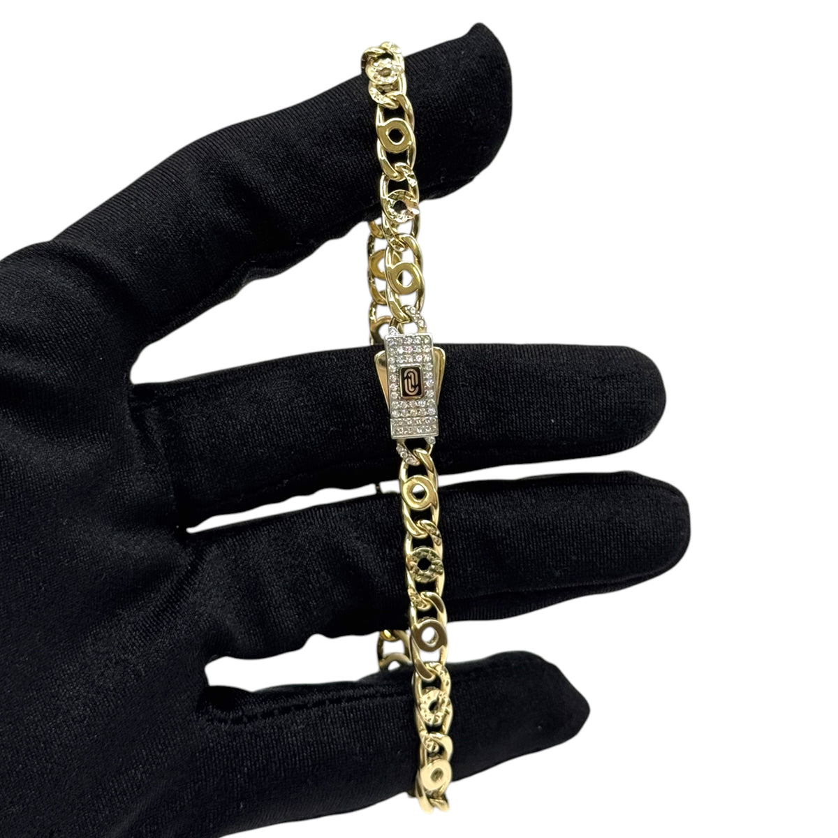 Pulso Italiano Órbita Diamantada Oro 10K