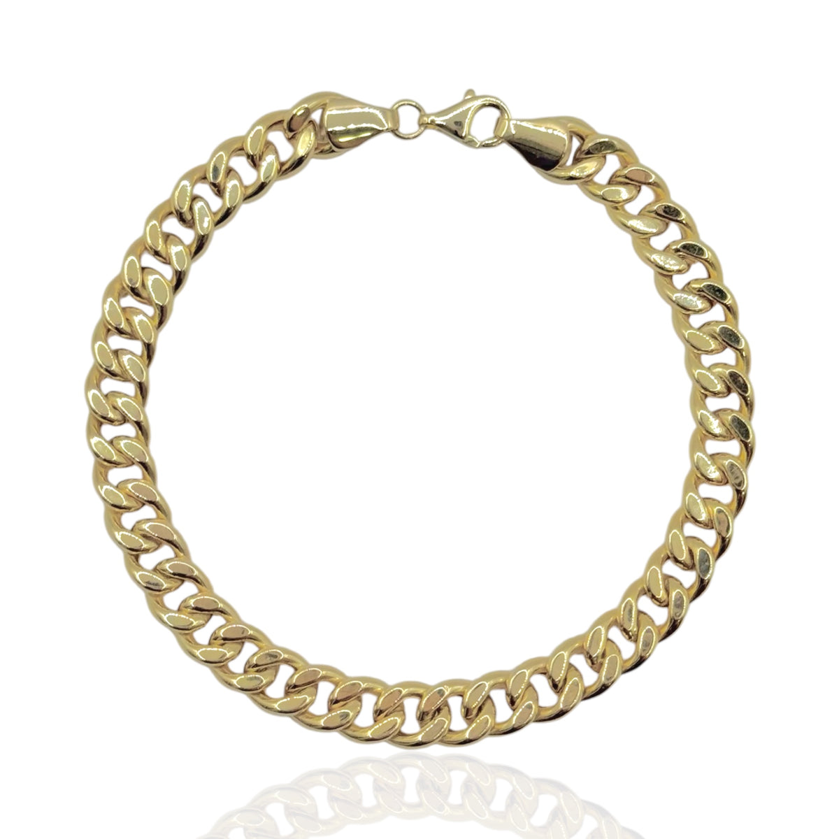 Pulso Cubano Premium en Oro 10k 19cm