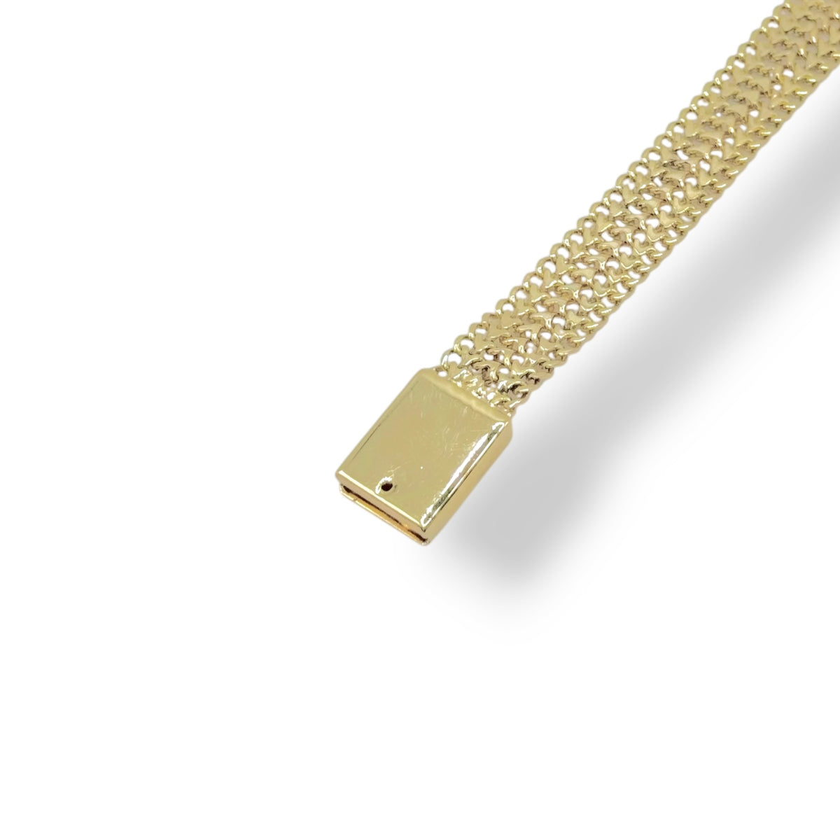 Pulsera Petatillo 19.5cm en Oro 10k