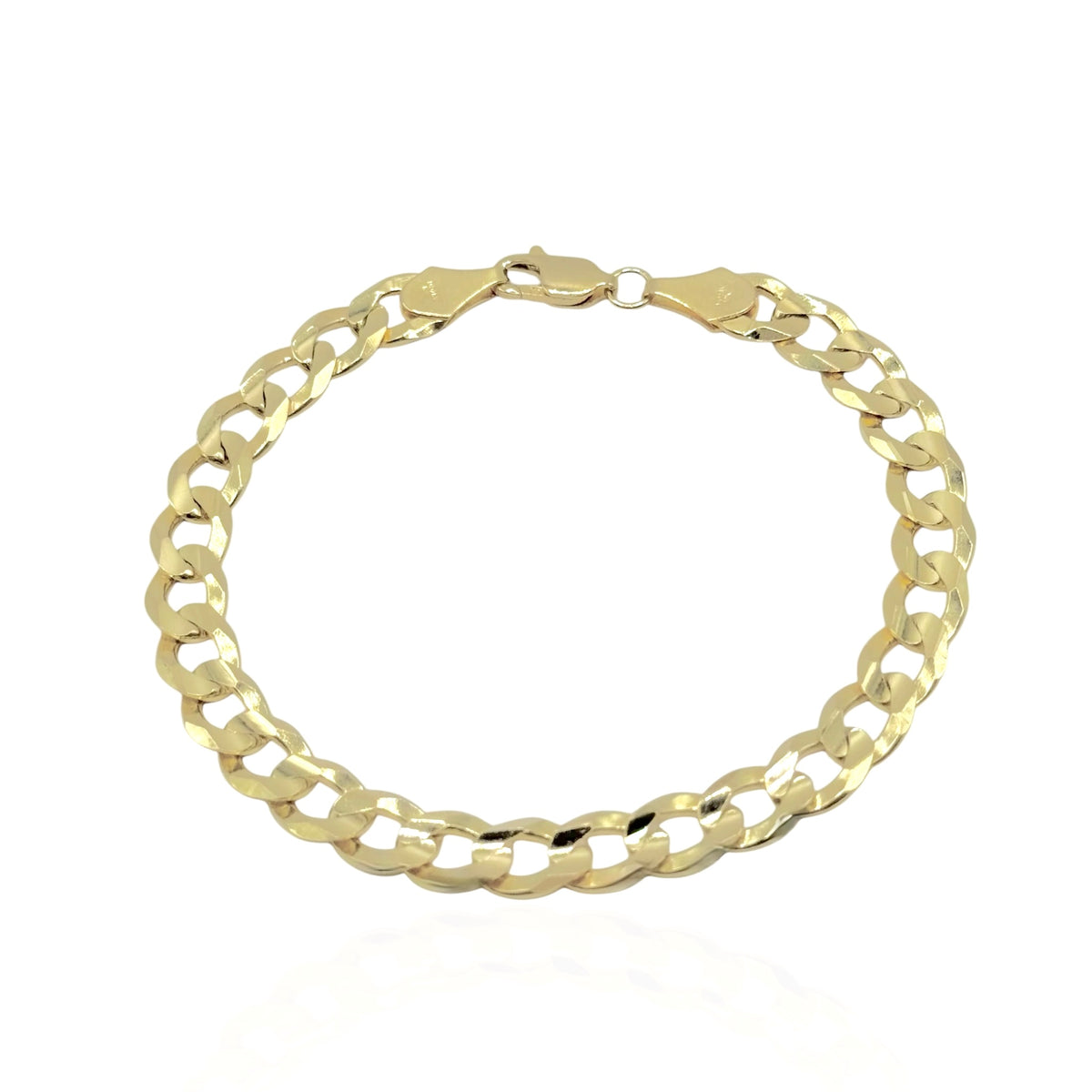 Pulsera Barbada Ancha en Oro 10k