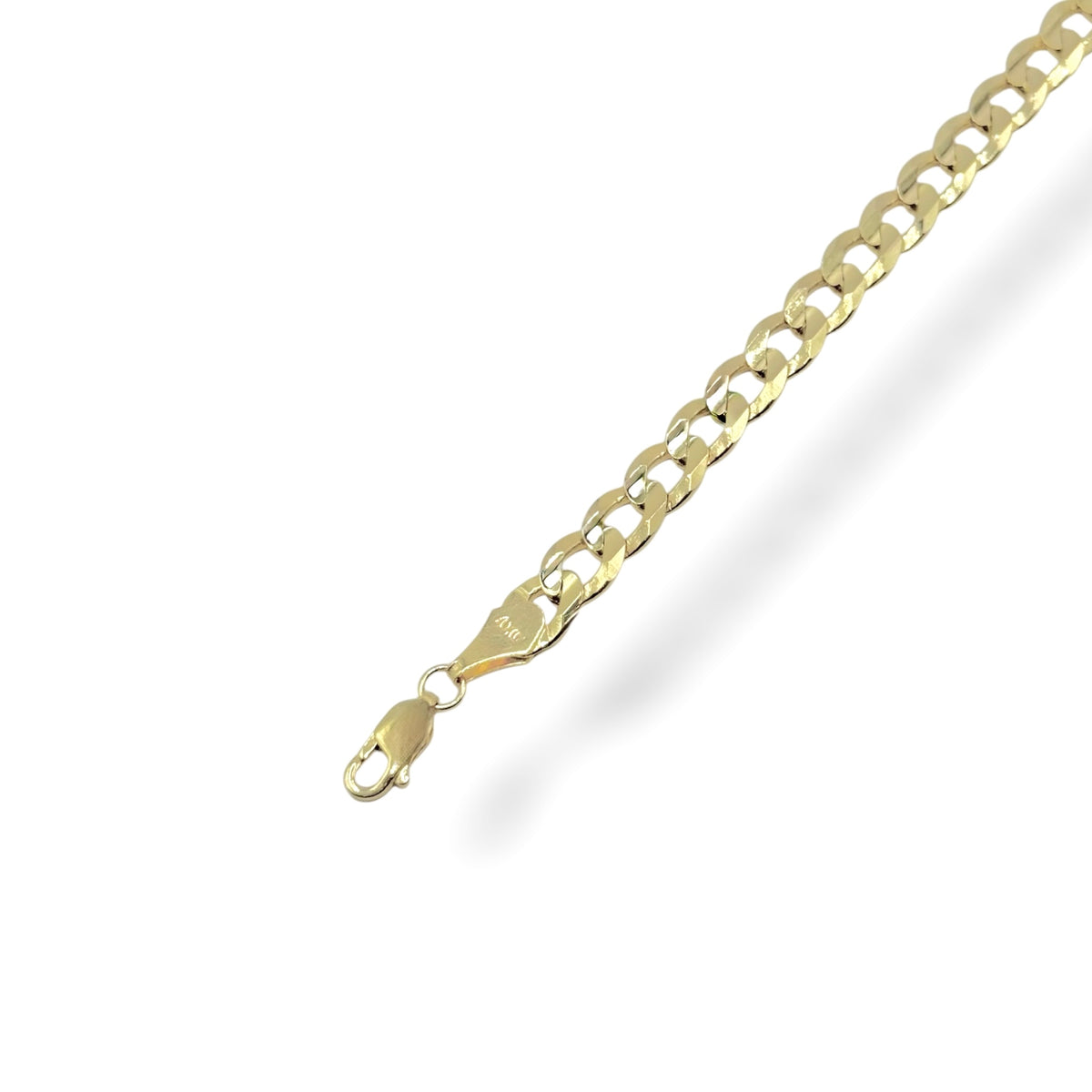 Pulsera Barbada Ancha en Oro 10k