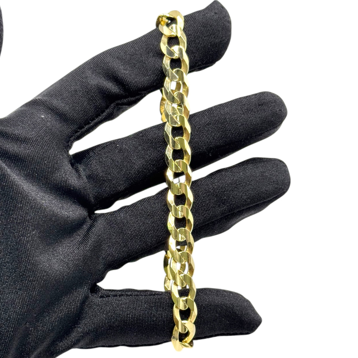 Pulsera Barbada Ancha en Oro 10k