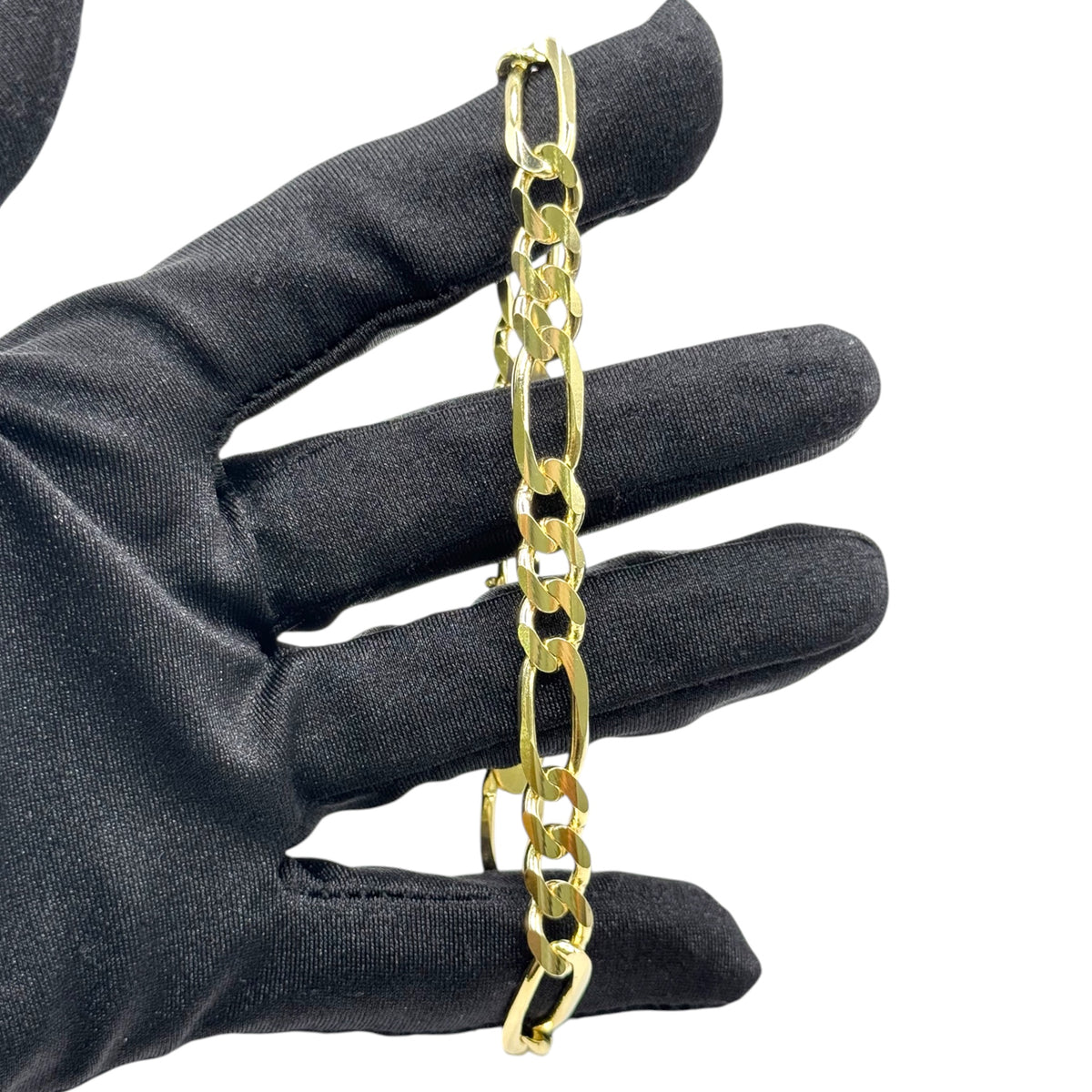 Pulsera 3 y 1 Ancho en Oro 10k