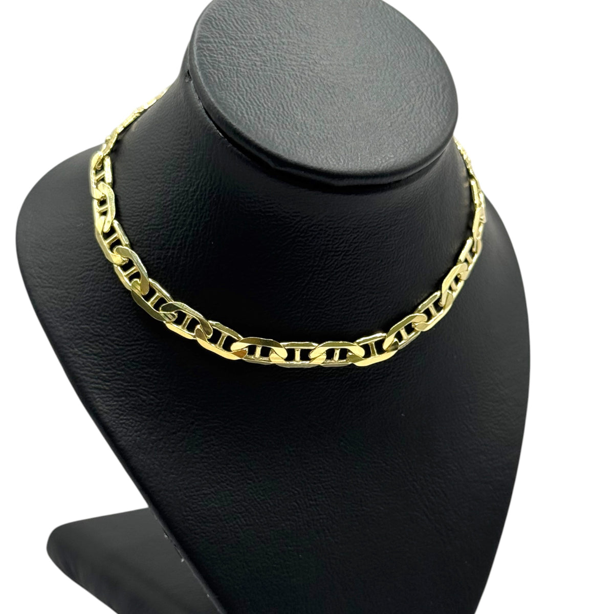 Pulsera Ancla Martillada Ancho en Oro 10k