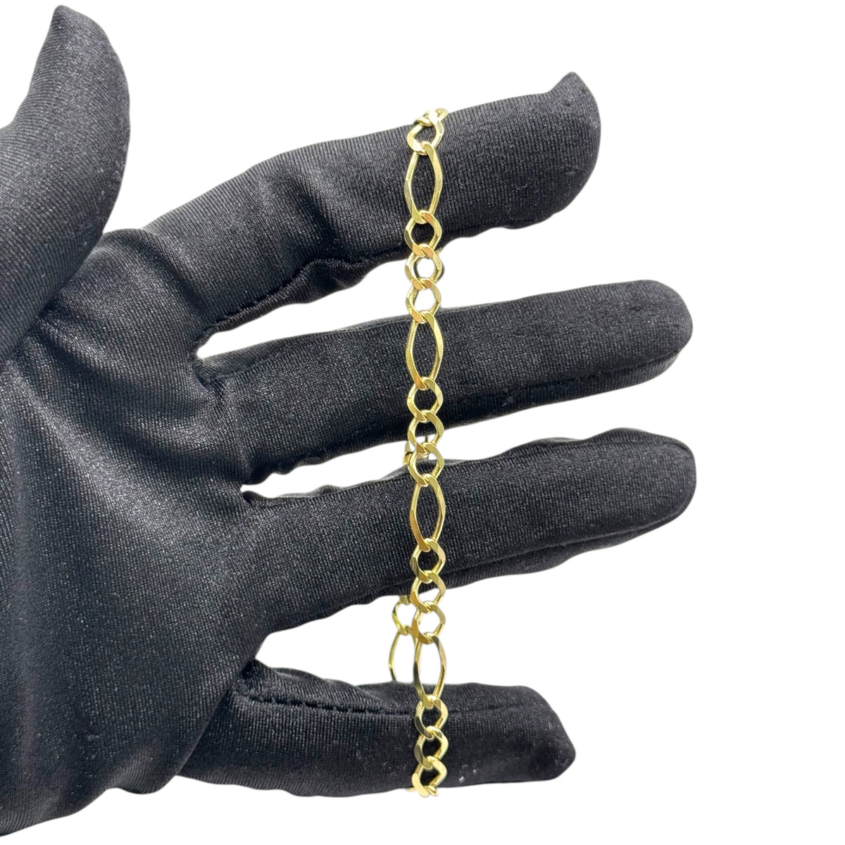 Pulsera 3 y 1 Abierto M 21.5cm en Oro 10k